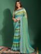 Muticolor Chiffon Saree With Applique Borders