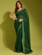 Green Sequins Embroidered Party Wear Saree