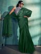 Green Crushed Pary Wear Saree In Georgette