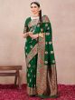 Green Zari Woven Saree In Silk With Blouse
