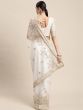 White Party Wear Saree In Soft Net