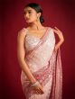 Mauve Pink Shaded Saree Saree In Georgette With Mirror Work