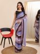 Multicolor Casaul Wear Saree In Linear Digital Print