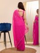 Pink Lehariya Printed Festive Saree In Georgette