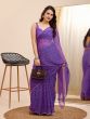 Purple Georgette Casual Saree In Bandhani Print