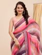 Multicolor Linear Printed Casual Saree In Georgette