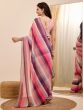 Multicolor Linear Printed Casual Saree In Georgette