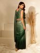 Dark Green Pre-Stitched Shaded Party Wear Saree