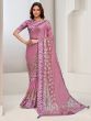 Pink Sequins Embroidered With Heavy Pallu