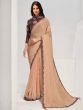 Beige Party Wear Saree In Georgette