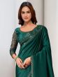 Rama Green Crepe Silk Saree