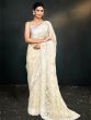 Cream Sequins Work Enhanced Party Wear Saree