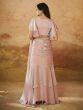 Baby Pink Ruffle Styled Saree In Organza