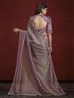 Purple Zari Weaving Saree In Banarasi Silk