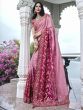 Pink Ombre Shaded Wedding Silk Saree