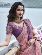 Pink And Lilac Ombre Shaded Silk Saree