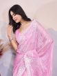 Pink Sequins Embroidered Party Wear Saree