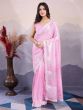 Pink Sequins Embroidered Party Wear Saree