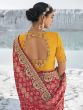 Red Traditional Saree With Embroidered Border