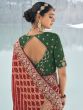 Berry Red Bridal Saree In Heavy Embroidery