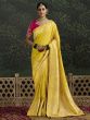 Bright Yellow Wedding Wear Silk Saree