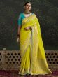 Green Festive Saree In Zari Woven Border