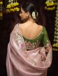 Dusty Pink Stone Augmented Traditional Saree