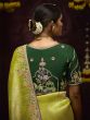 Green Wedding Wear Silk Saree In Weaving