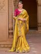 Yellow Stone Augmented Traditional Sarees