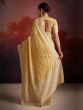 Yellow Wedding Saree With Stone Embroidered Pallu