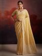 Yellow Wedding Saree With Stone Embroidered Pallu