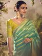 Green Sequins Embroidered Wedding Saree