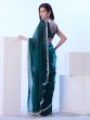 Teal Blue Bridesmaid Sarees With Blouse