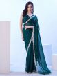 Teal Blue Bridesmaid Sarees With Blouse