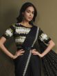 Black Sequins Augmented Readymade Saree