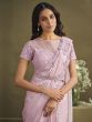 Pink Bridesmaid Sarees In Floral Embroidered Borders