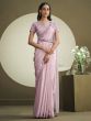 Pink Bridesmaid Sarees In Floral Embroidered Borders