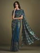 Blue Sequins Embellished Bridesmaid Sarees