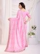 Baby Pink Casual Saree In Bandhej Print