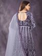 Purple Anarkali Salwar Kameez With Embroidery