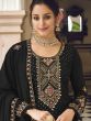 Black Sequins Embroidered Salwar Suit In Georgette