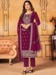 Pink Embroidered Pant Style Salwar Suit