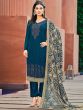 Blue Georgette Pant Style Salwar Kameez