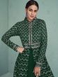 Green Embroidered Jacket Style Salwar Kameez