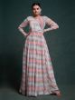 Multicolor Digital Printed Womens Gown In Georgette