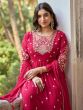 Pink Anarkali Salwar Suit With Zari Work