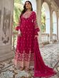 Pink Anarkali Salwar Suit With Zari Work