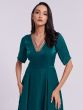 Teal Blue Readymade Womens Gown In Organza