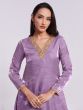 Lilac Organza Readymade Womens Dress