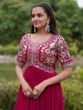 Rani Pink Heavy Embroidered Gown